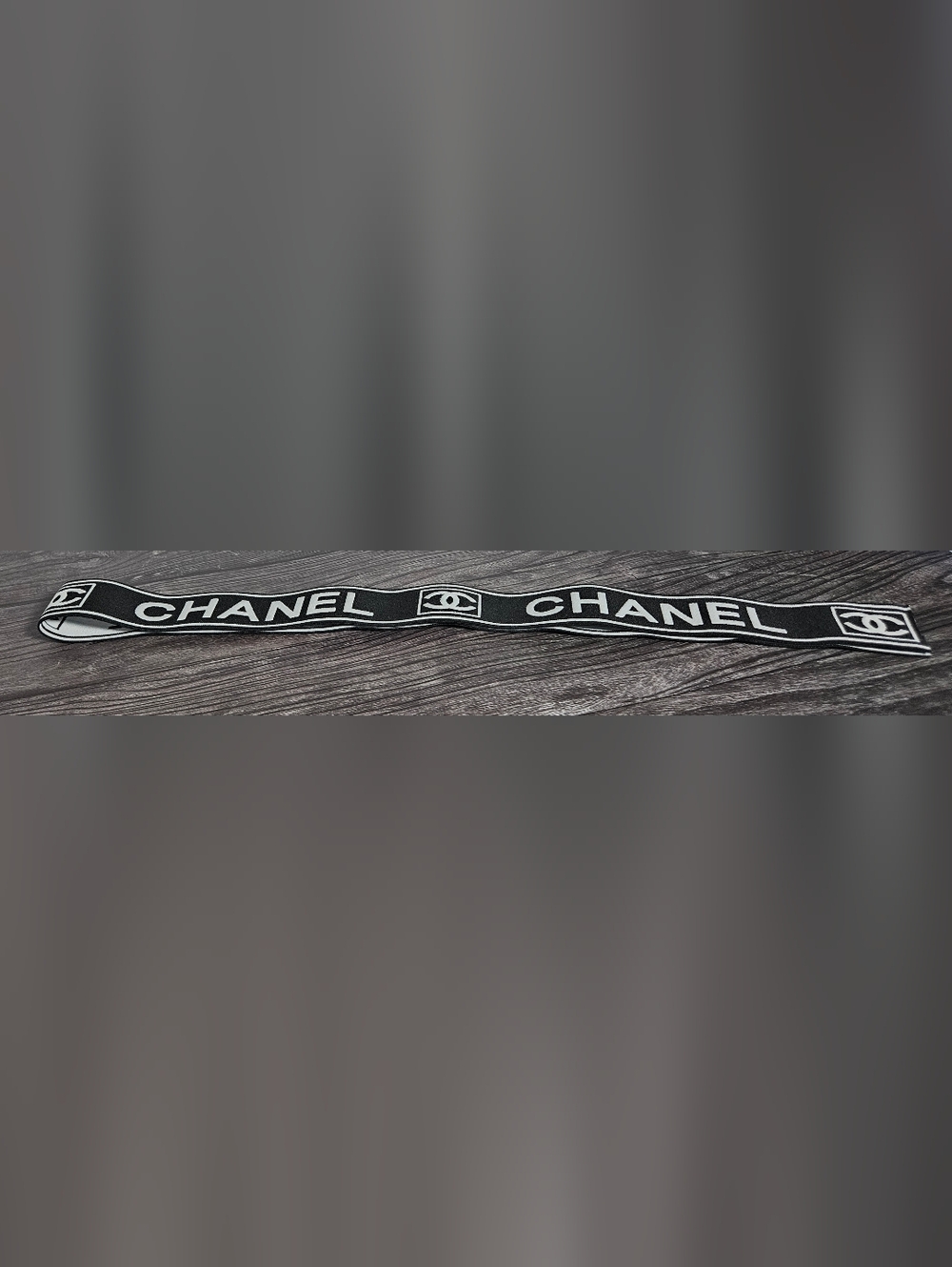 NEW Chanel Black White Large Gift Ribbon 45" Long Thick Wide Cotton Reversible - Picture 4 of 10